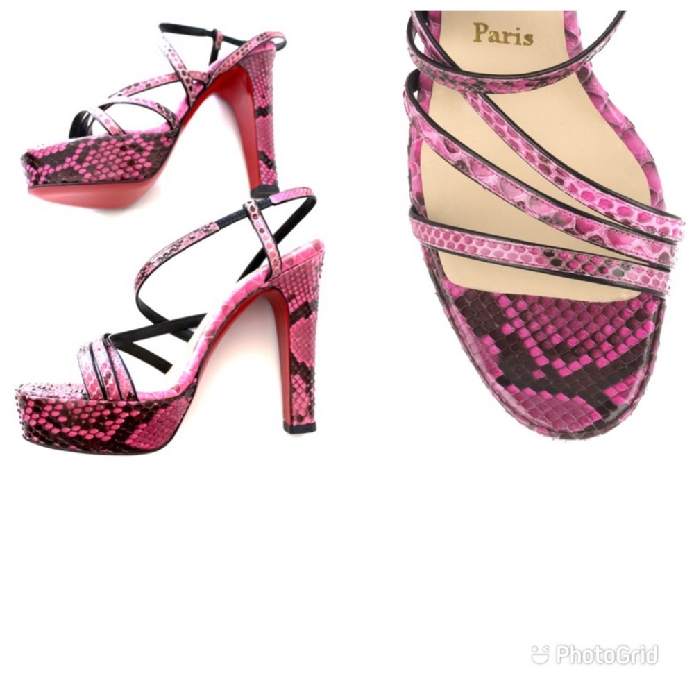Christian Louboutin Python Snakeskin Sandals - image 3